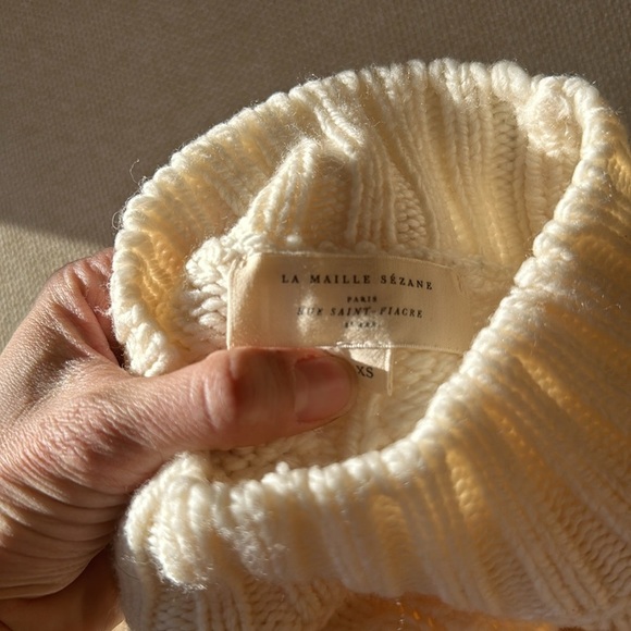 🌺 Sézane 🌺 Stunning AUBIN JAMPER Ecru XS Pristine condition Made in Italy 🇮🇹❤️ - Picture 10 of 16